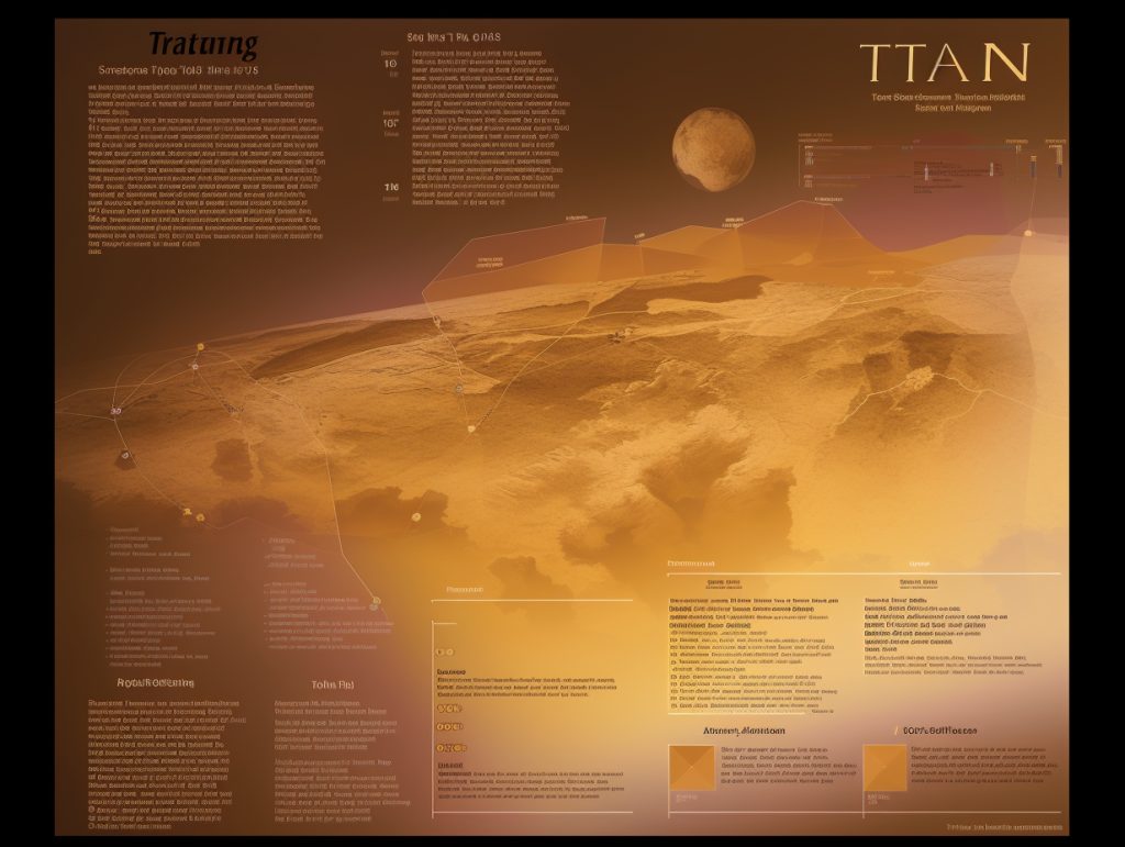A scientific conference poster describing the geology of Titan